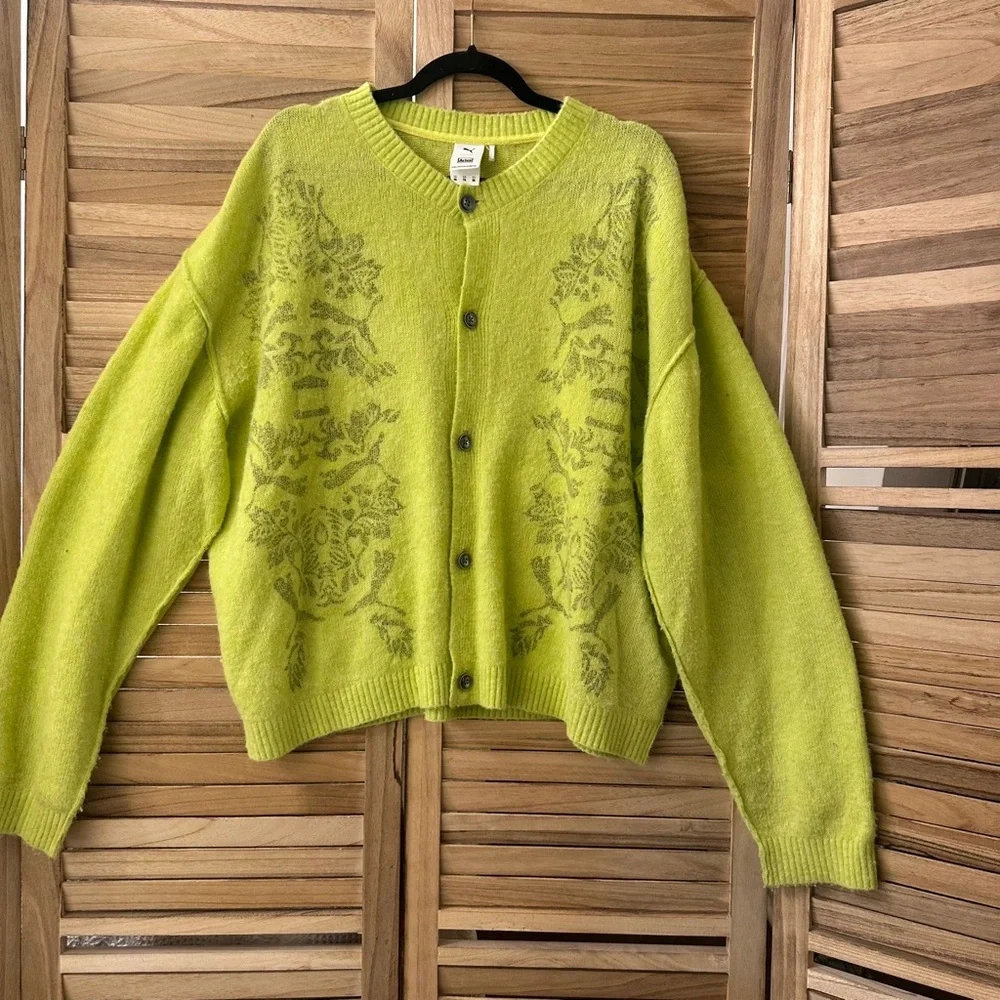 PUMA x Aries Limited Edition Unisex Cardigan in Green Size XXL